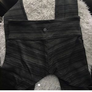 Lululemon green striped leggings